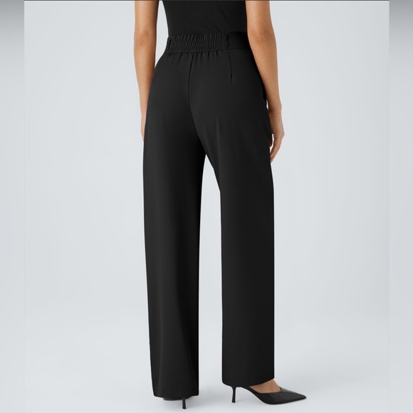 🆕 Halara High Waisted Shirred Straight Leg Work Pants, Size 2X - Picture 4 of 7